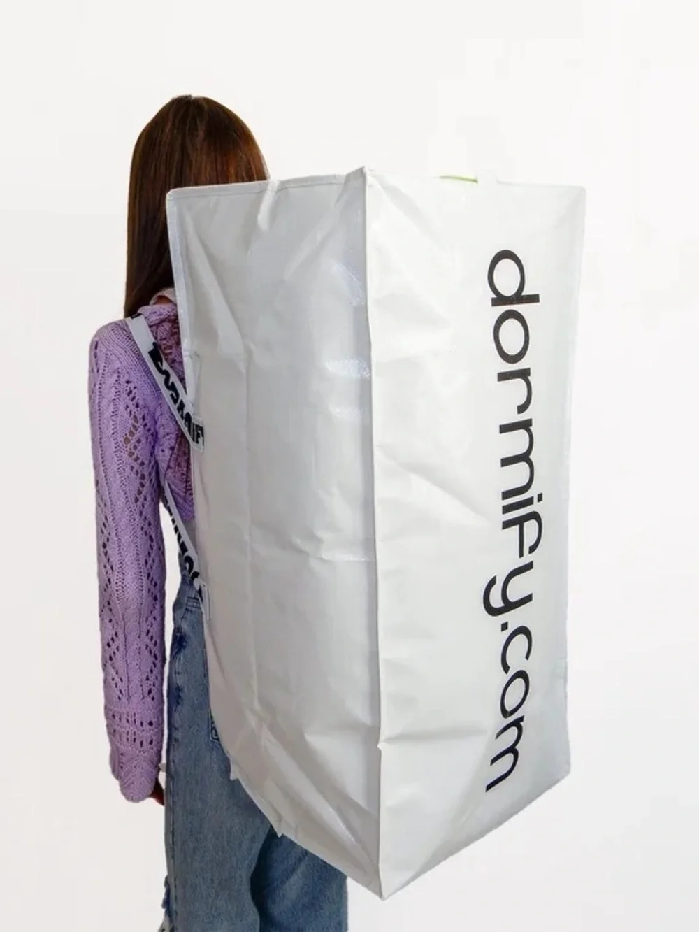 Dormify SET OF 4 White Duffel Storage Bag